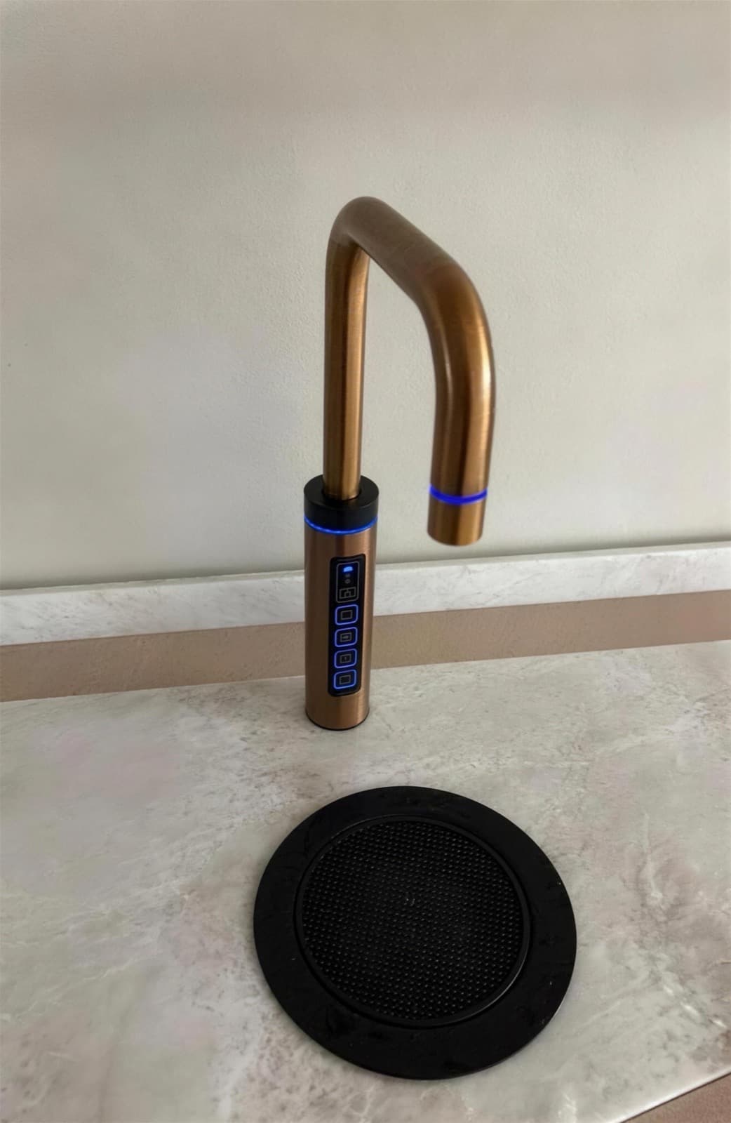 S1 Smart Tap, Bronze, marble worktop